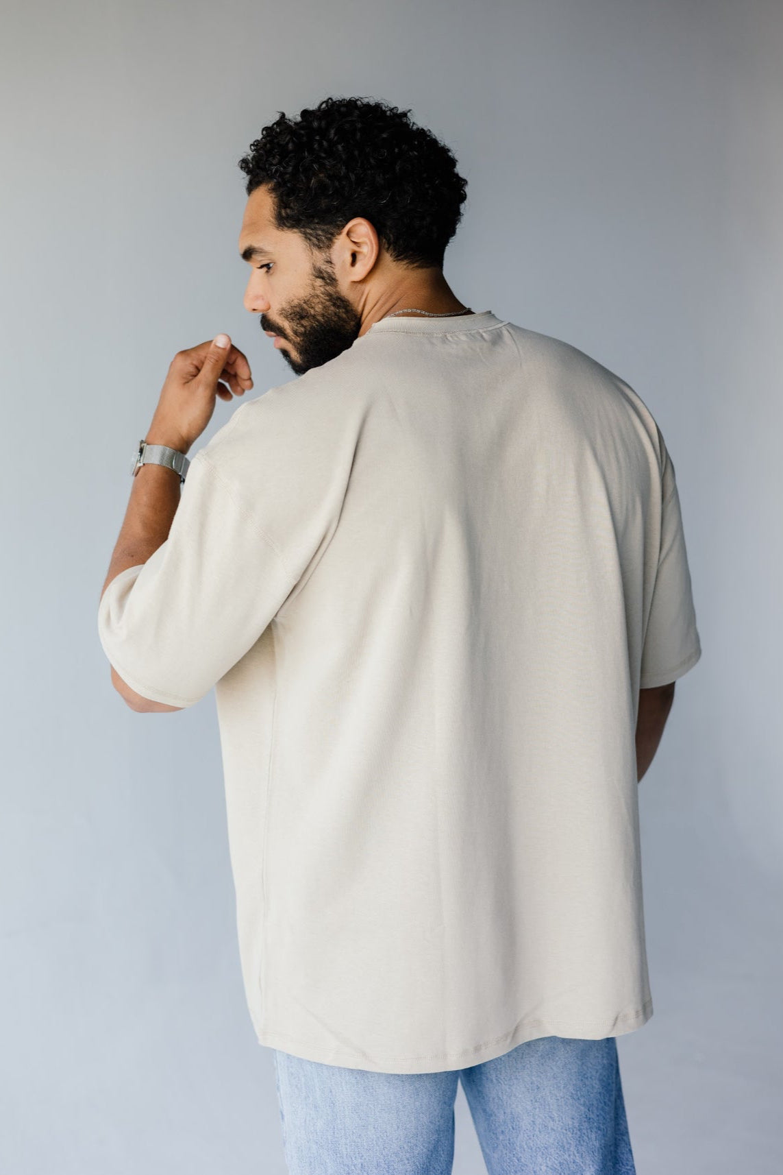 Double Collar T-shirt - Beige