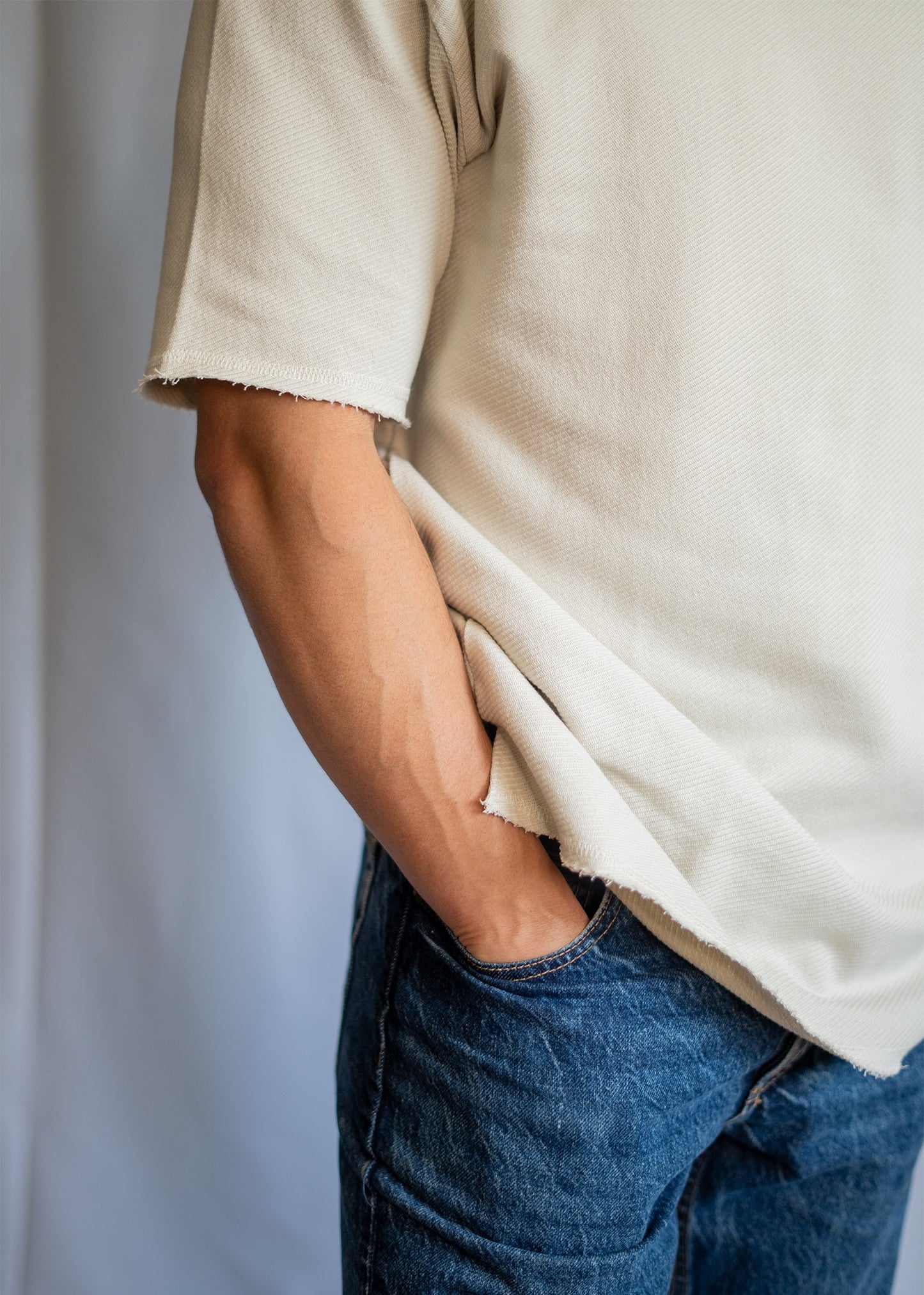 Ripped Oversize Vibe - Beige