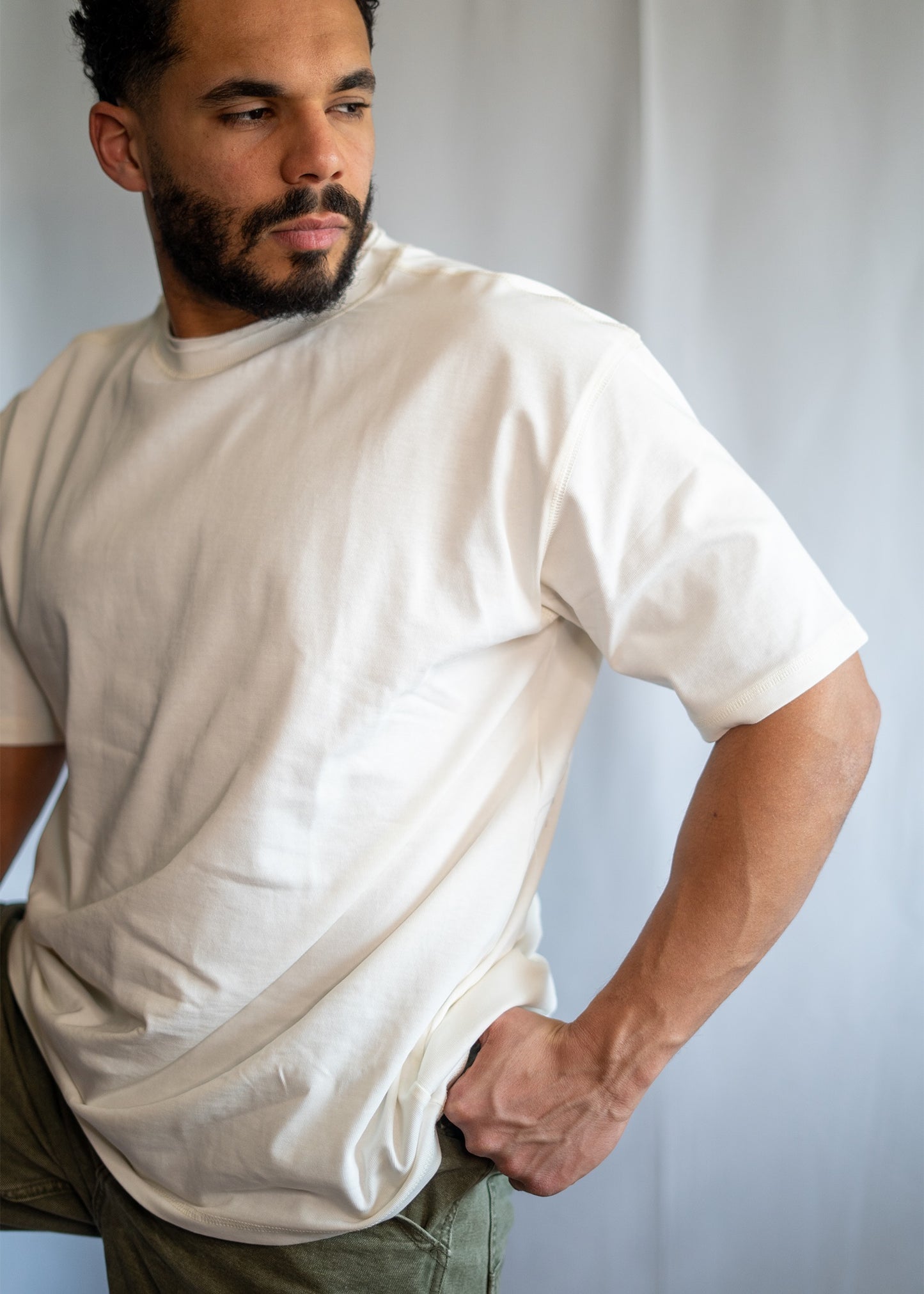 Double Collar T-shirt - Off White