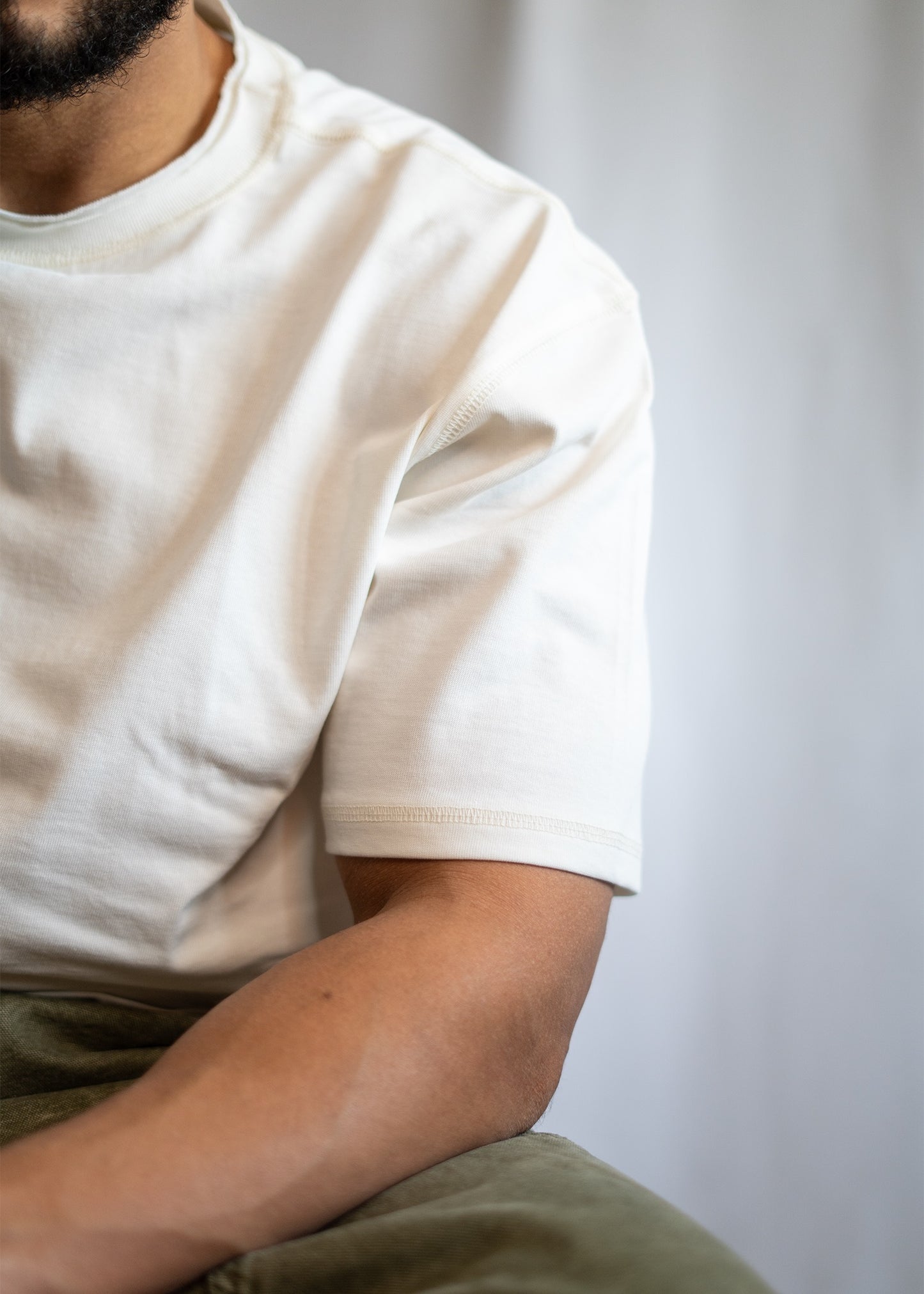 Double Collar T-shirt - Off White