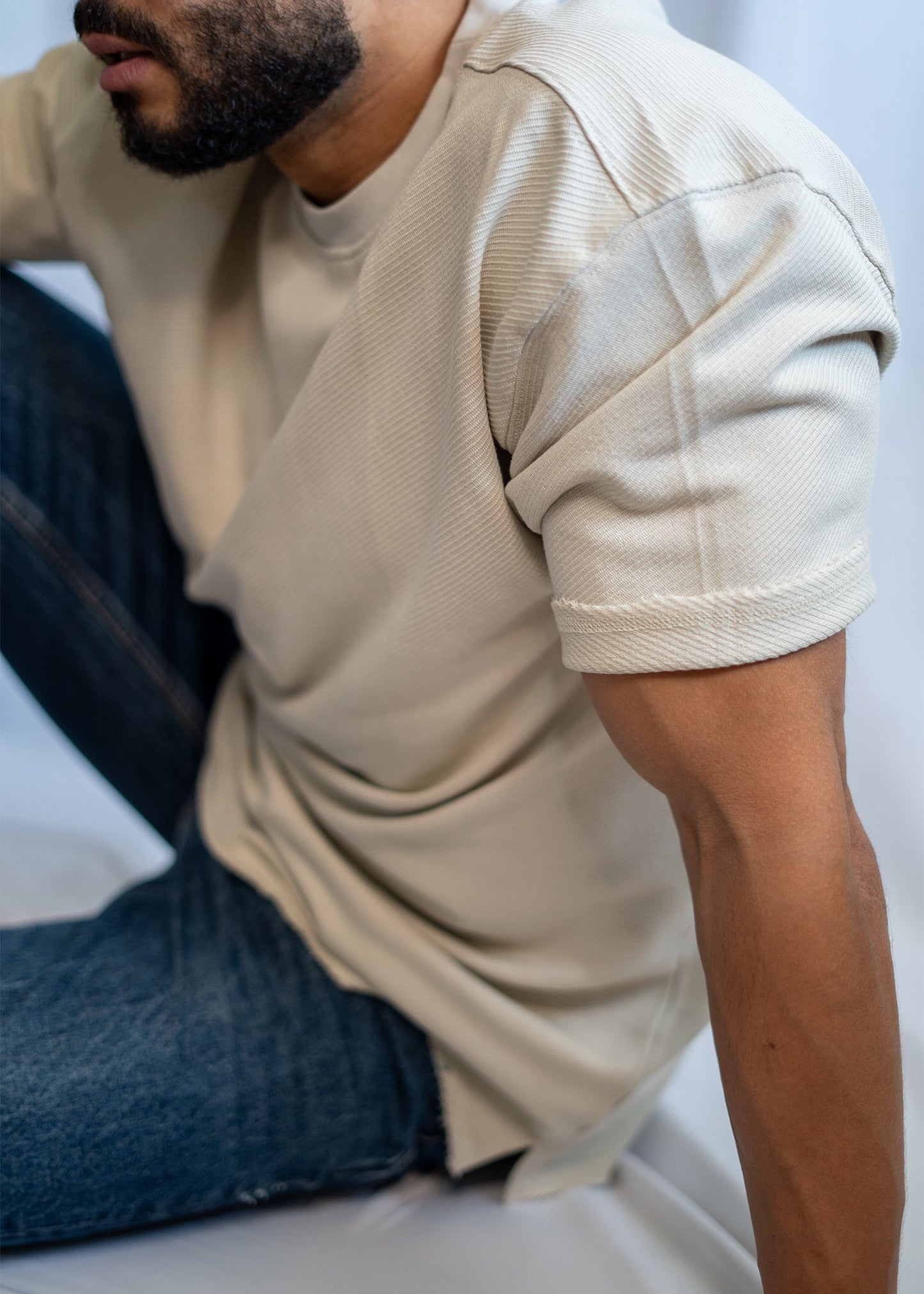 Ripped Oversize Vibe - Beige