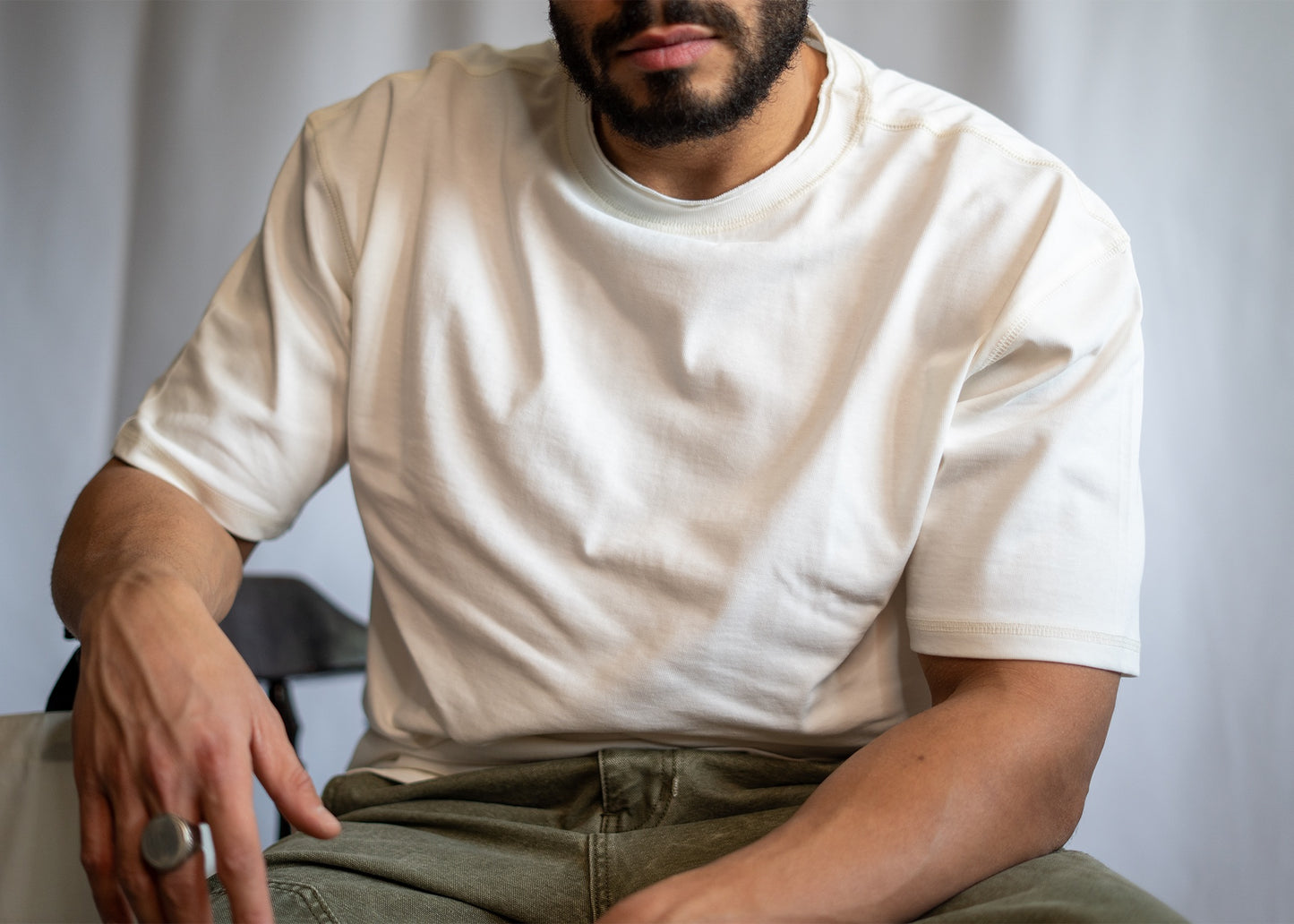 Double Collar T-shirt - Off White