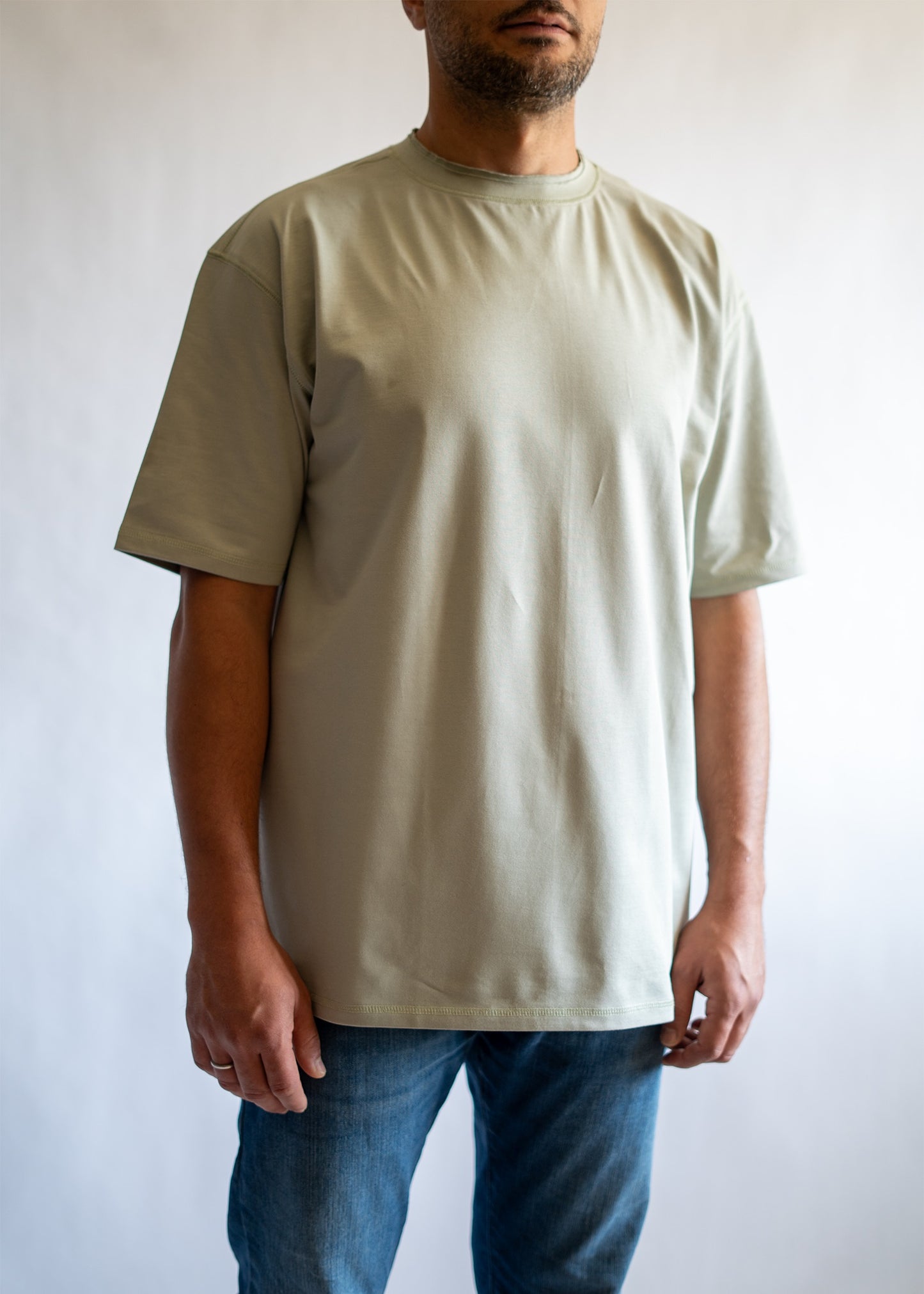 Double Collar T-shirt - Beige