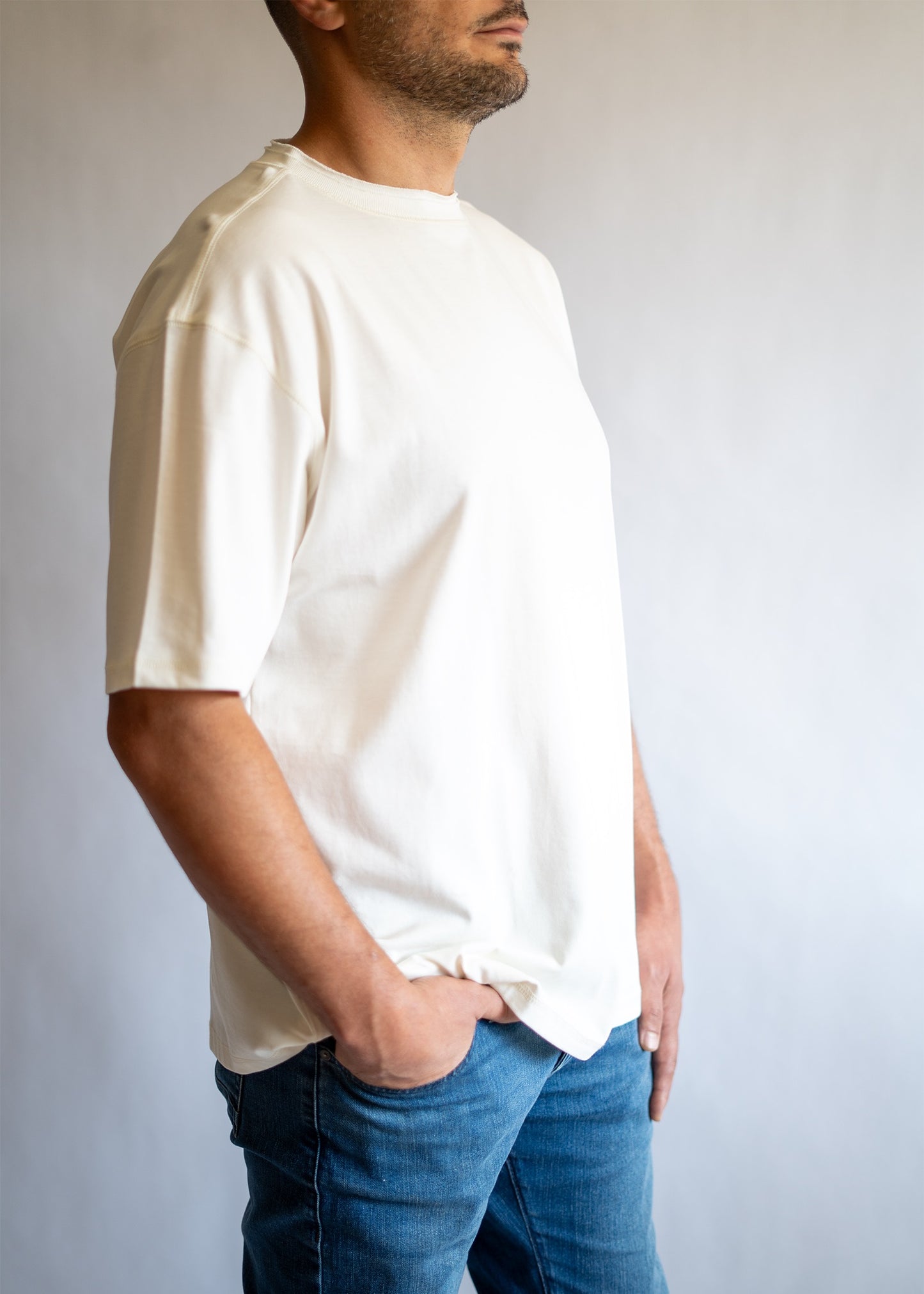 Double Collar T-shirt - Off White