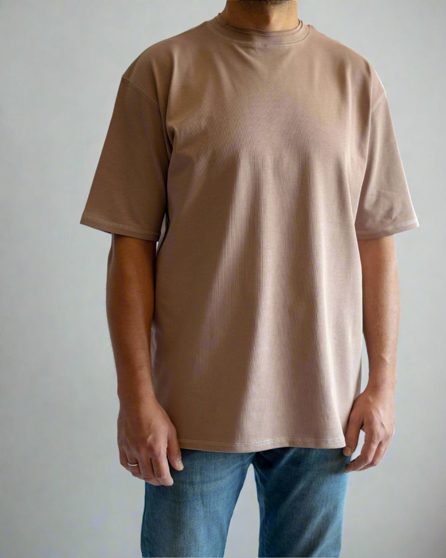 Double Collar T-shirt - Mocha