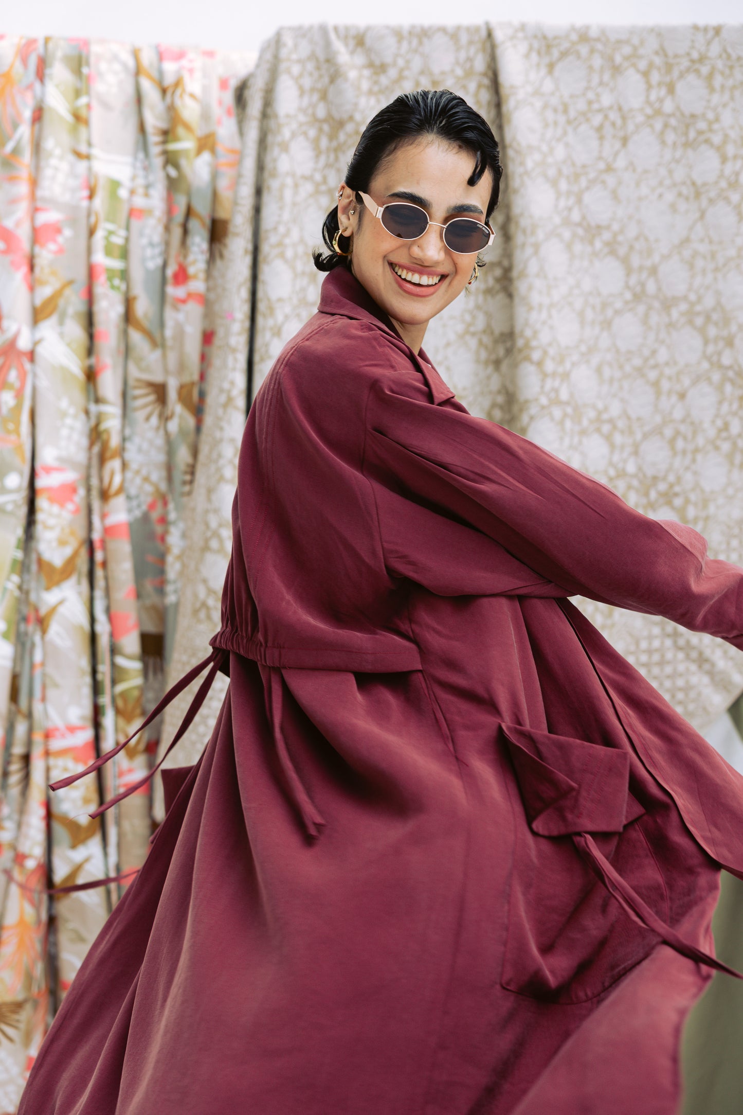 Ziyana Jacket in Burgundy