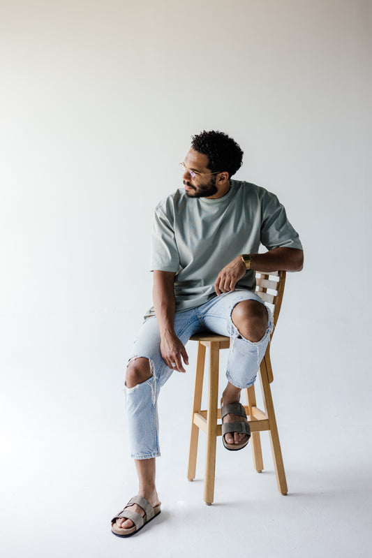 Double Collar T-shirt - Pistachio