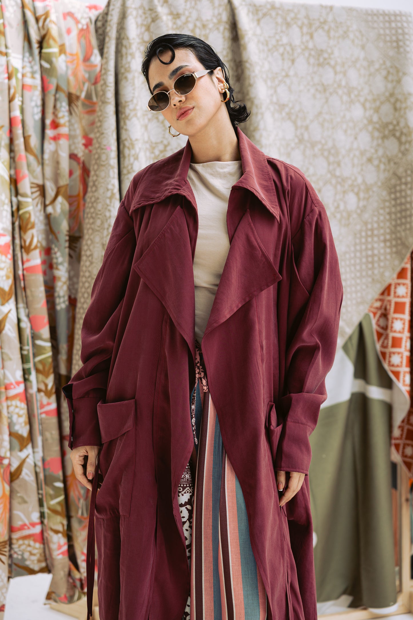 Ziyana Jacket in Burgundy