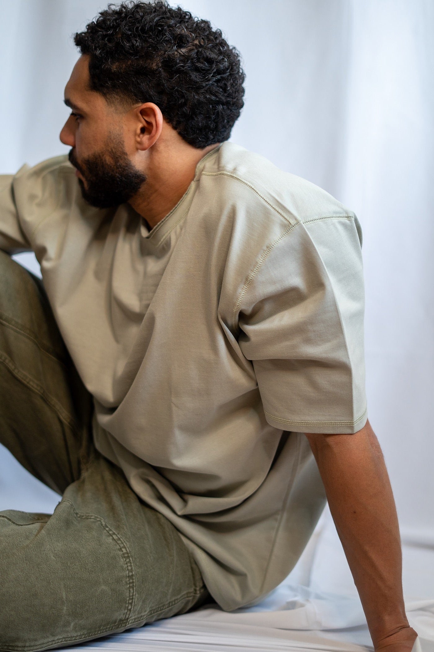 Double Collar T-shirt - Pistachio