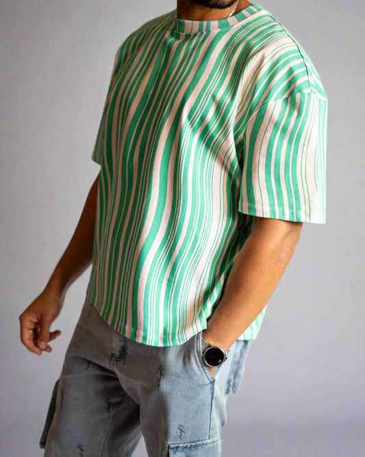 Wavy Green Tee